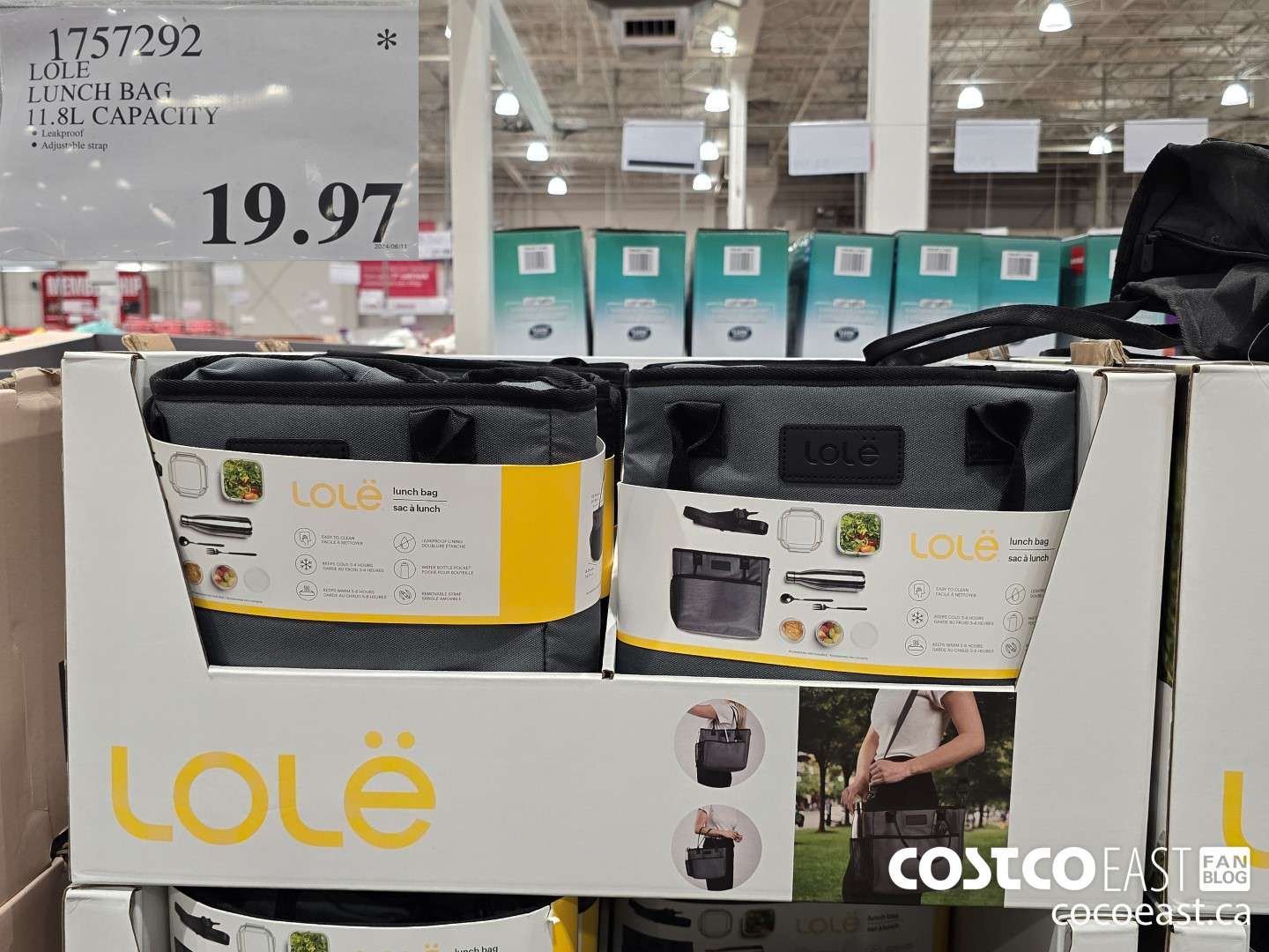 1757292 LOLE LUNCH BAG 11.8L CAPACITY $19.97