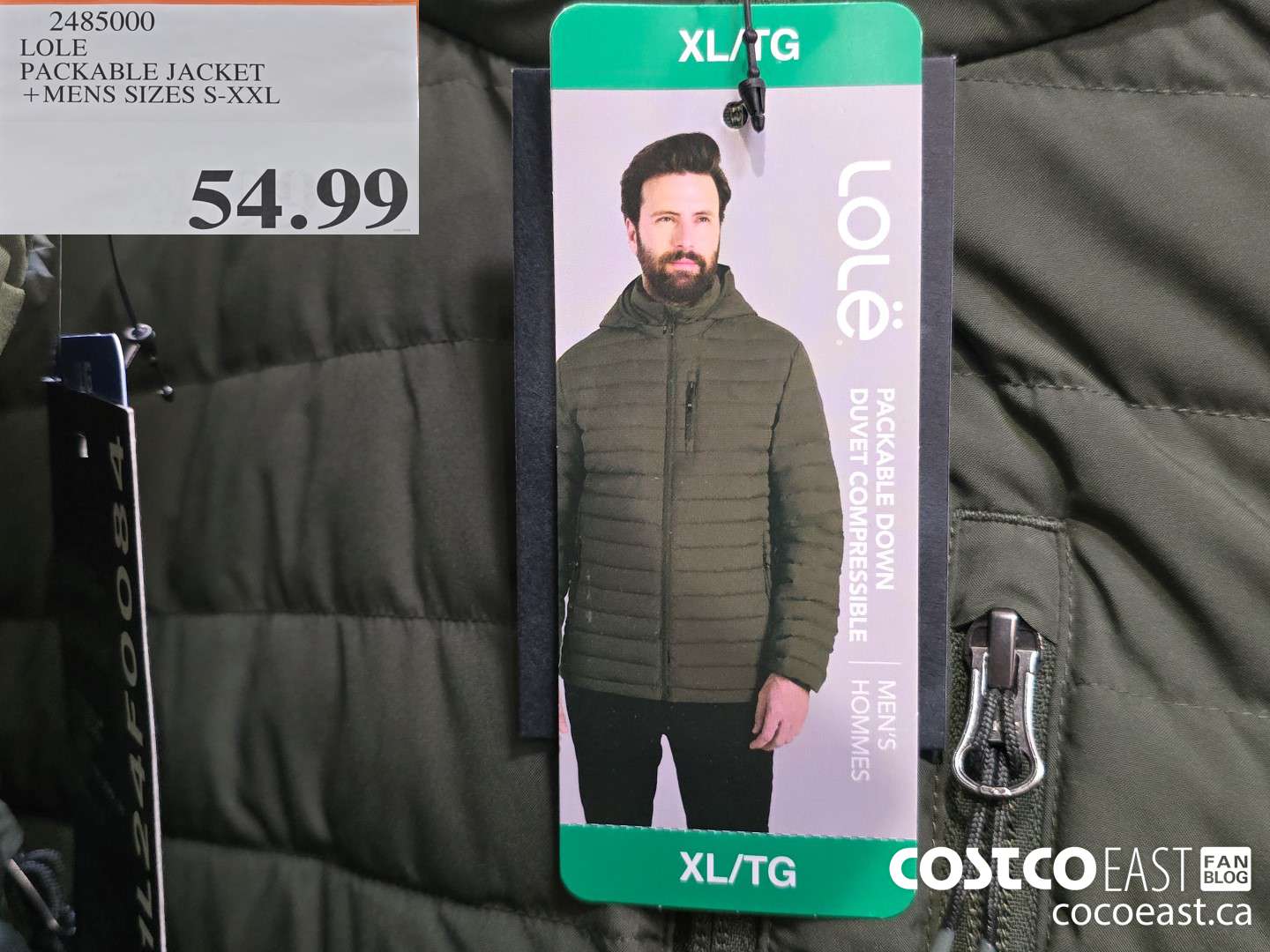 2485000 LOLE PACKABLE JACKET +MENS SIZES S-XXL $54.99