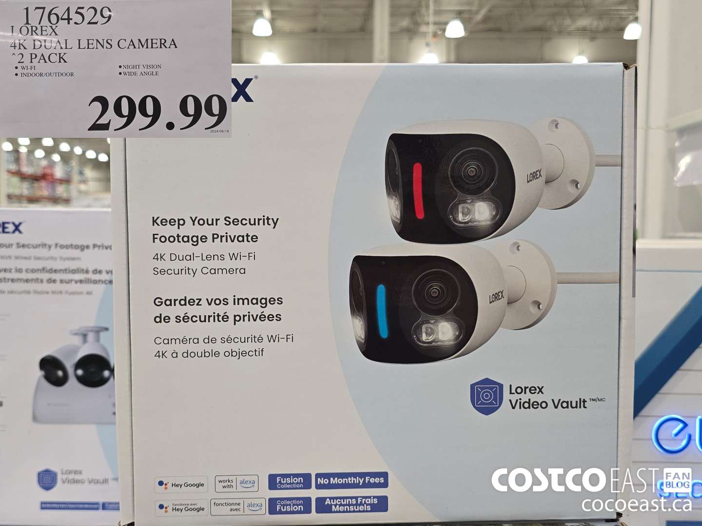 1764529 LOREX 4K DUAL LENS CAMERA 2 PACK $299.99