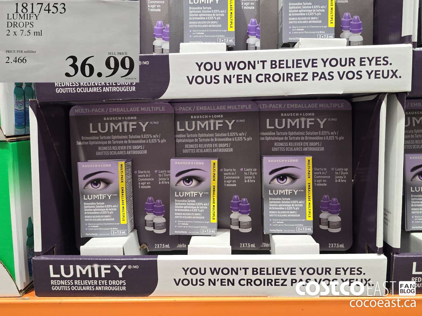 1817453 LUMIFY DROPS 2 X 7.5 ML $36.99