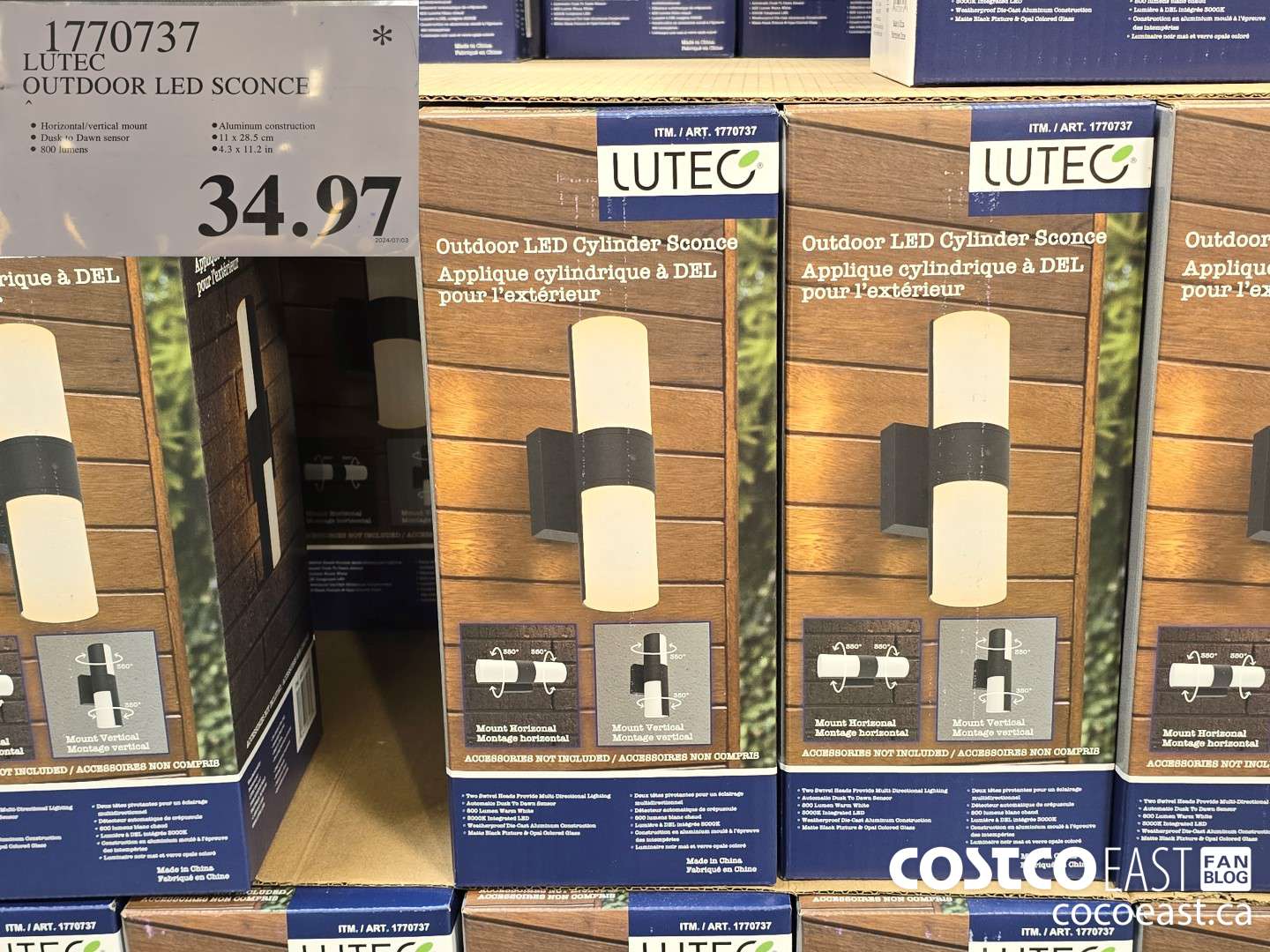 1770737 LUTEC OUTDOOR LED SCONCE $34.97