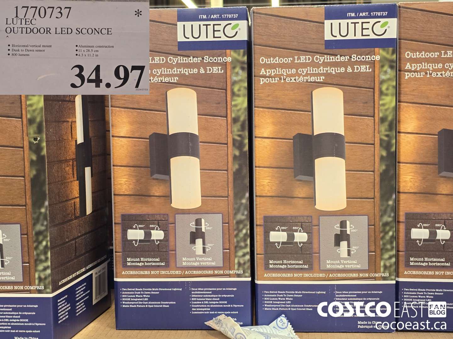 1770737 LUTEC OUTDOOR LED SCONCE $34.97