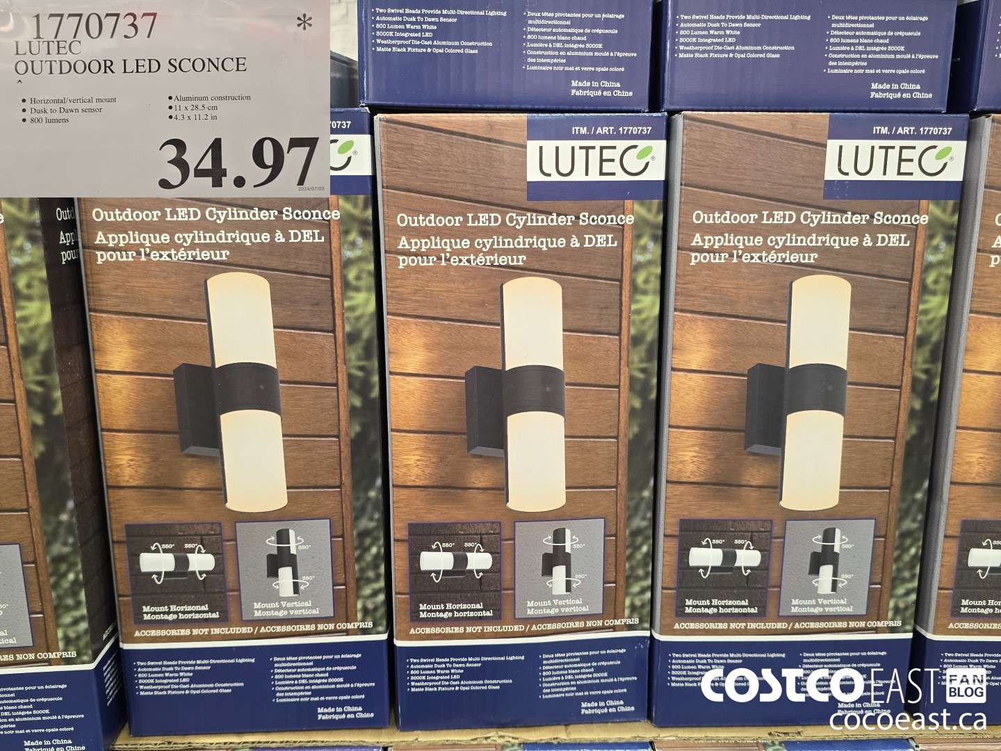 1770737 LUTEC OUTDOOR LED SCONCE $34.97