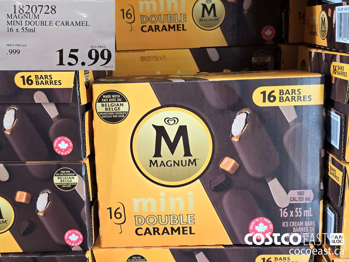 1820728 MAGNUM MINI DOUBLE CARAMEL 16 x 55ml $15.99