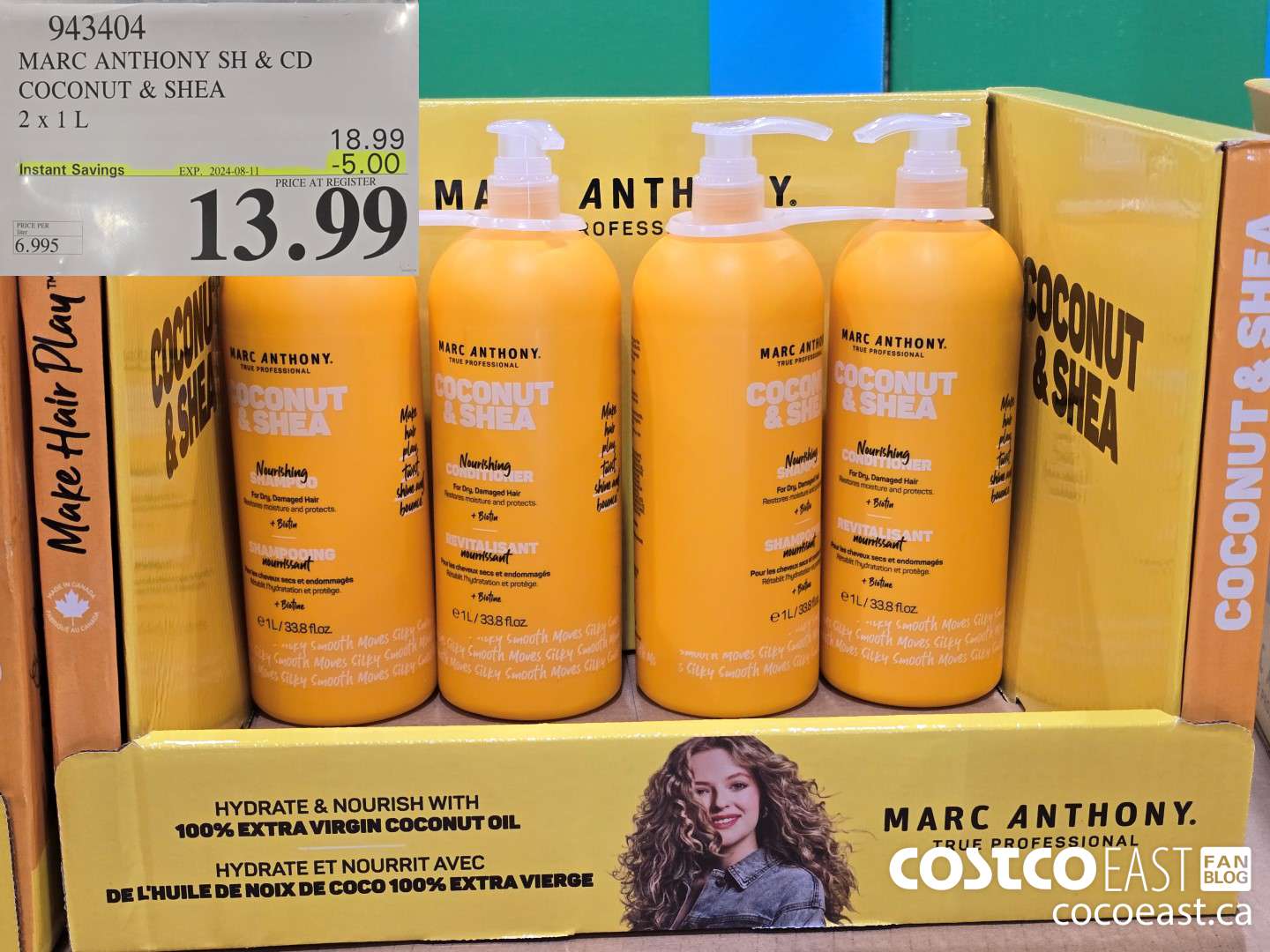 943404 MARC ANTHONY SH & CD COCONUT & SHEA 2 X 1L ($5.00 INSTANT SAVINGS EXPIRES ON 2024-08-11) $13.99