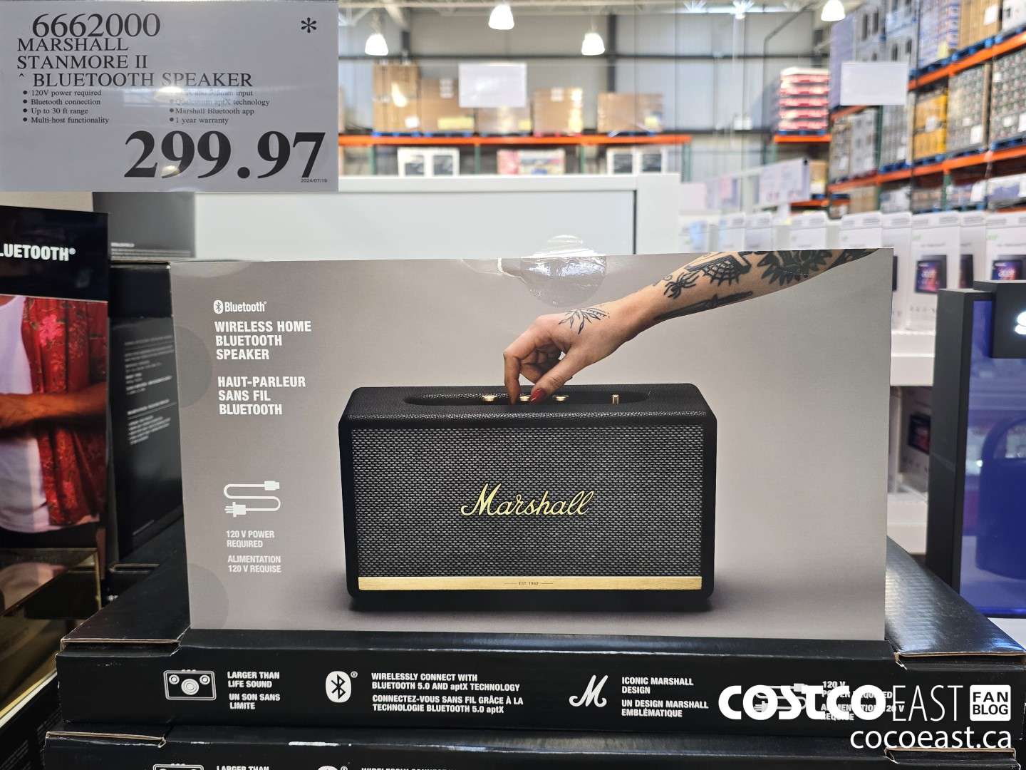 6662000 MARSHALL STANMORE II BLUETOOTH SPEAKER $299.97