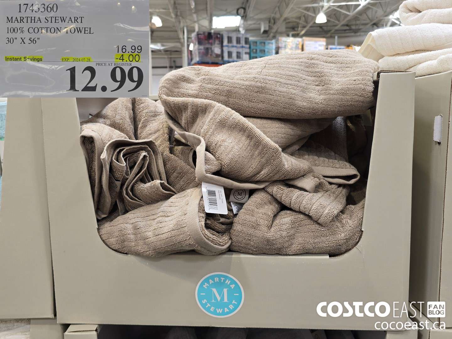 1743360 MARTHA STEWART 100% COTTON TOWEL 30