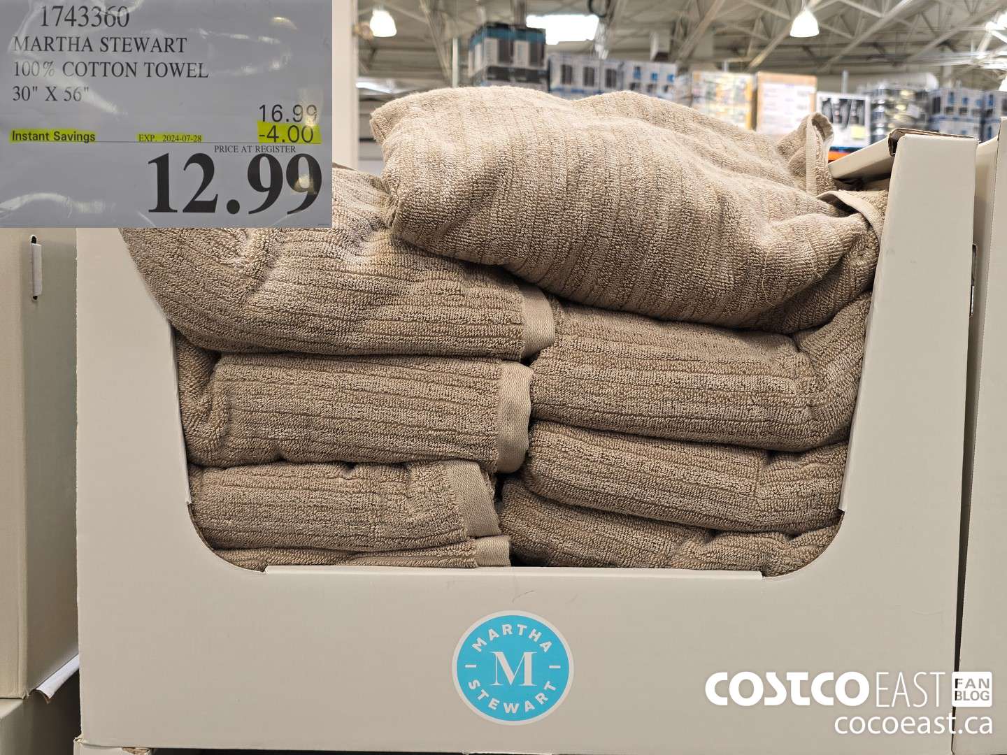 1743360 MARTHA STEWART 100% COTTON TOWEL 30