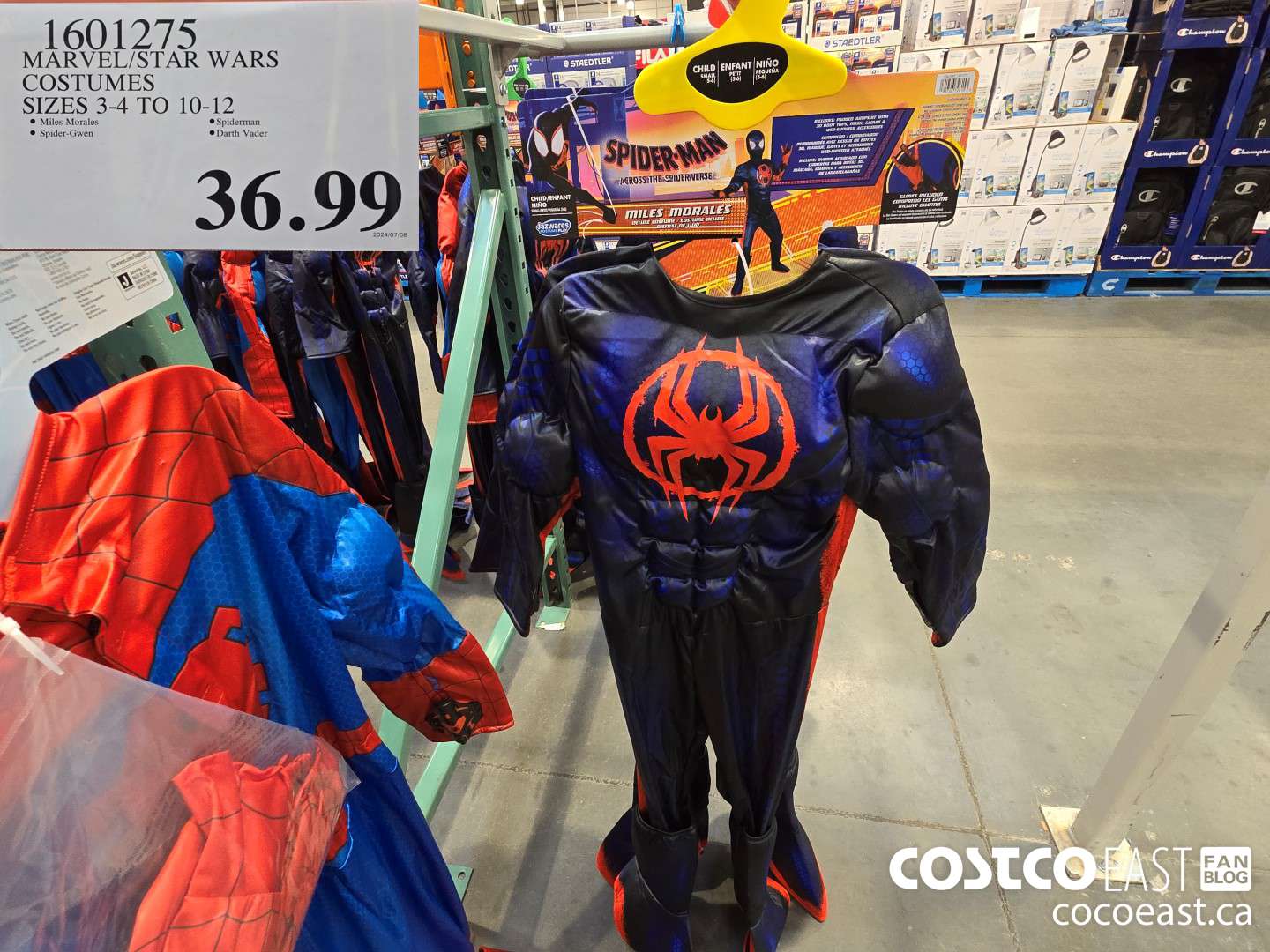 1601275 MARVEL/STAR WARS COSTUMES SIZES 3/4 TO 10/12 $36.99