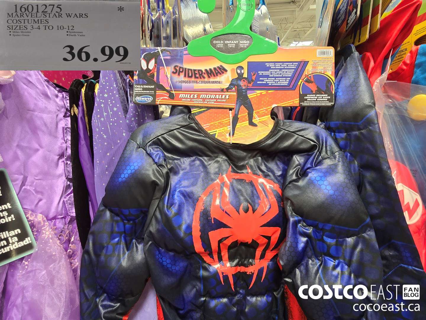 1601275 MARVEL/STAR WARS COSTUMES SIZES 3-4 TO 10-12 $36.99