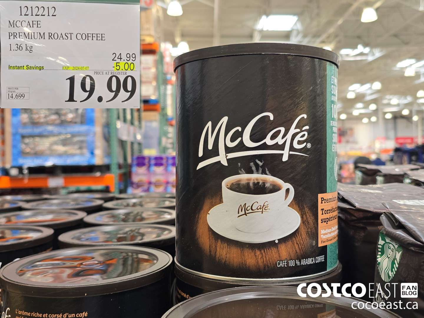 1212212 MCCAFE PREMIUM ROAST COFFEE 1.36 kg ($5.00 INSTANT SAVINGS EXPIRES ON 2024-07-07) $19.99