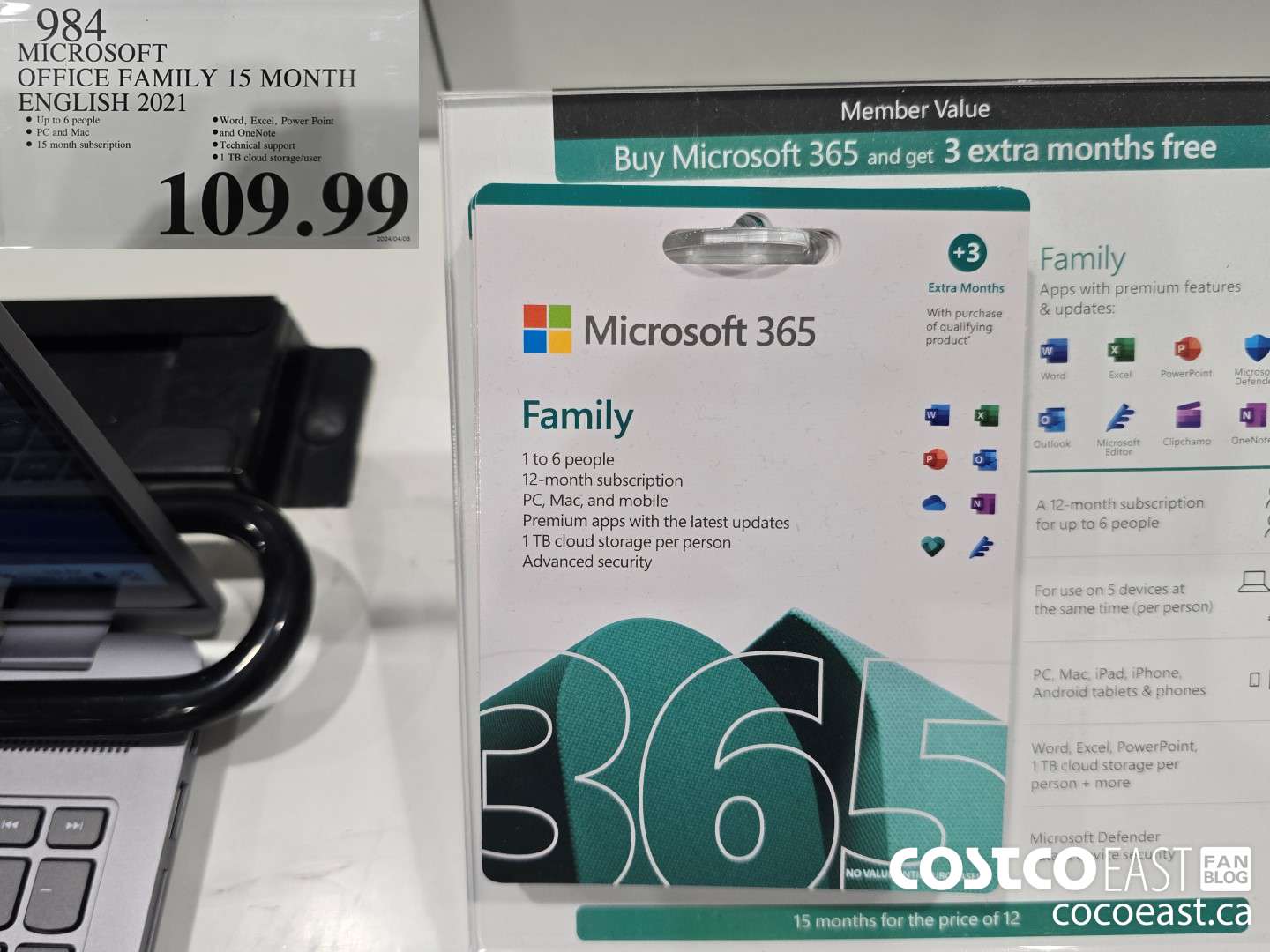 984 MICROSOFT OFFICE FAMILY 15 MONTH ENGLISH 2021 $109.99