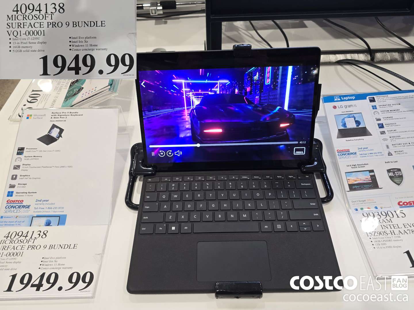 4094138 MICROSOFT SURFACE PRO 9 BUNDLE VQ1-00001 $1949.99