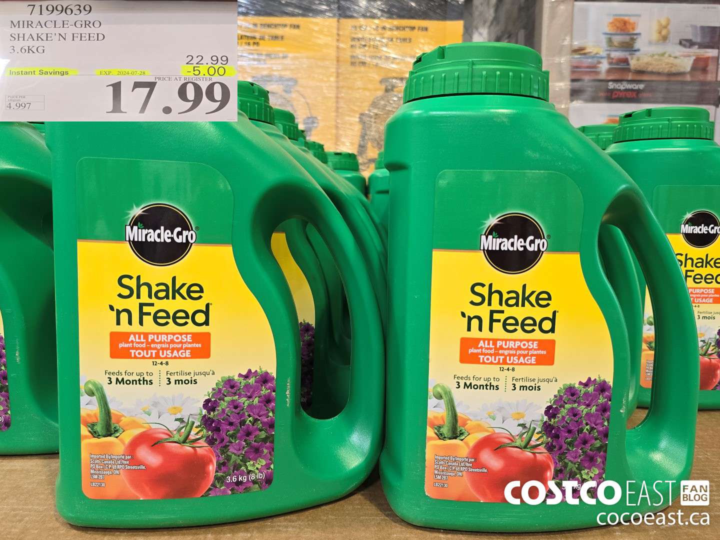7199639 MIRACLE-GRO SHAKE'N FEED 3.6KG ($5.00 INSTANT SAVINGS EXPIRES ON 2024-07-28) $17.99