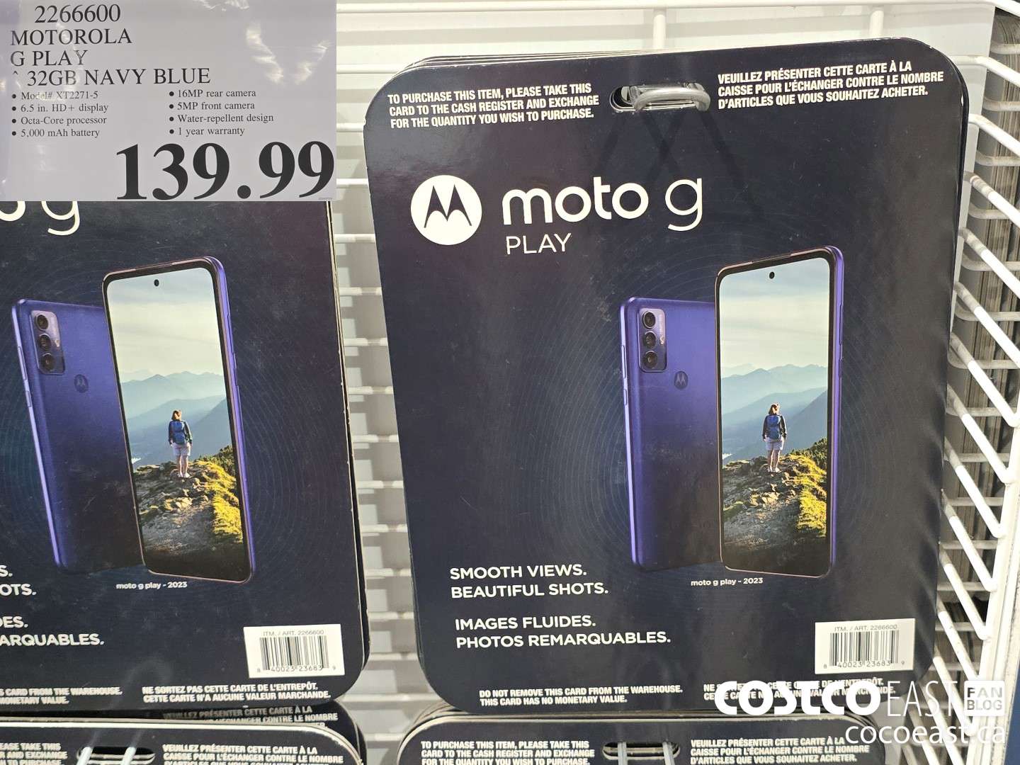2266600 MOTOROLA G PLAY 32GB NAVY BLUE $139.99