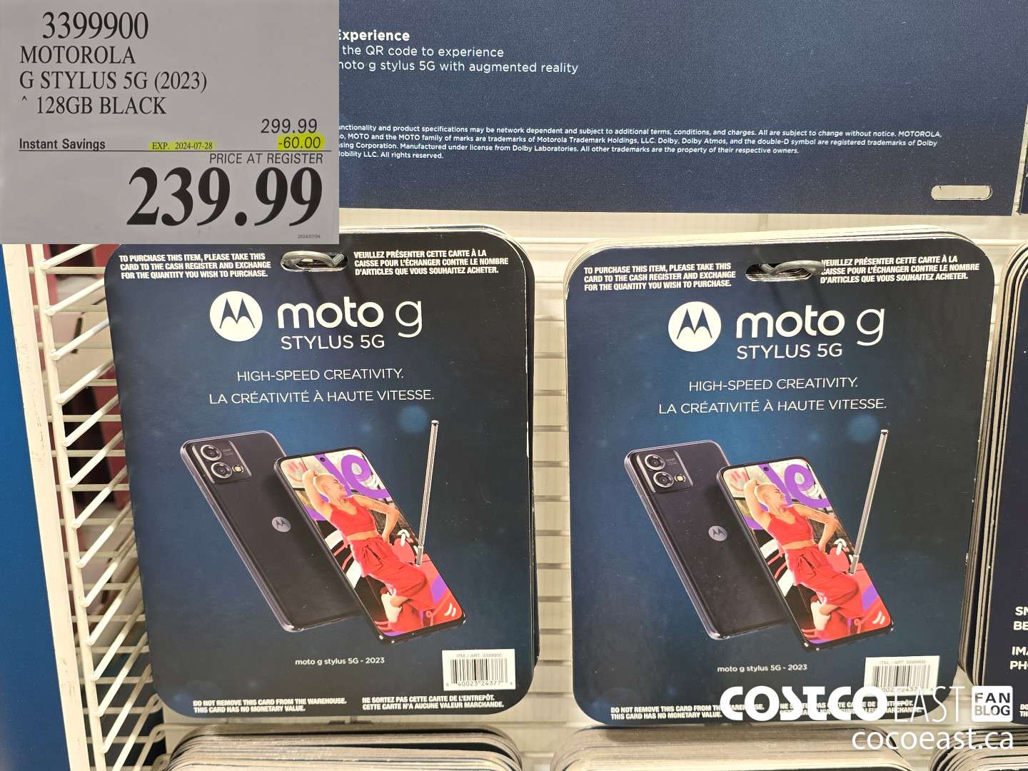 3399900 MOTOROLA G STYLUS 5G (2023) ~ 128GB BLACK ($60.00 INSTANT SAVINGS EXPIRES ON 2024-07-28) $239.99