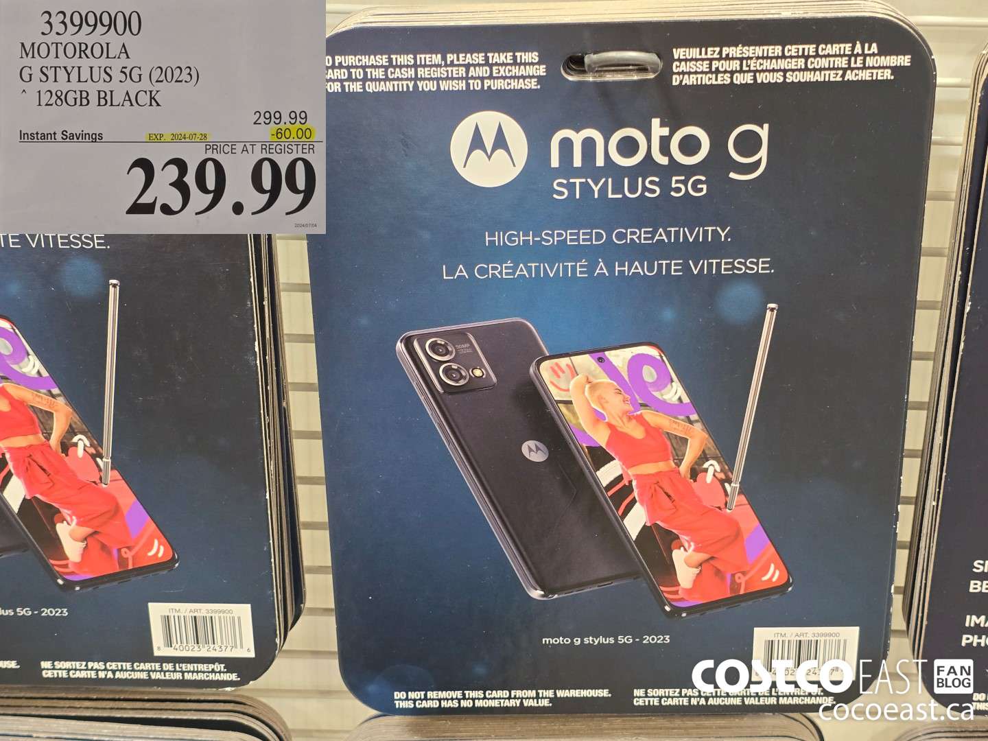 3399900 MOTOROLA G STYLUS 5G (2023) ~ 128GB BLACK ($60.00 INSTANT SAVINGS EXPIRES ON 2024-07-28) $239.99