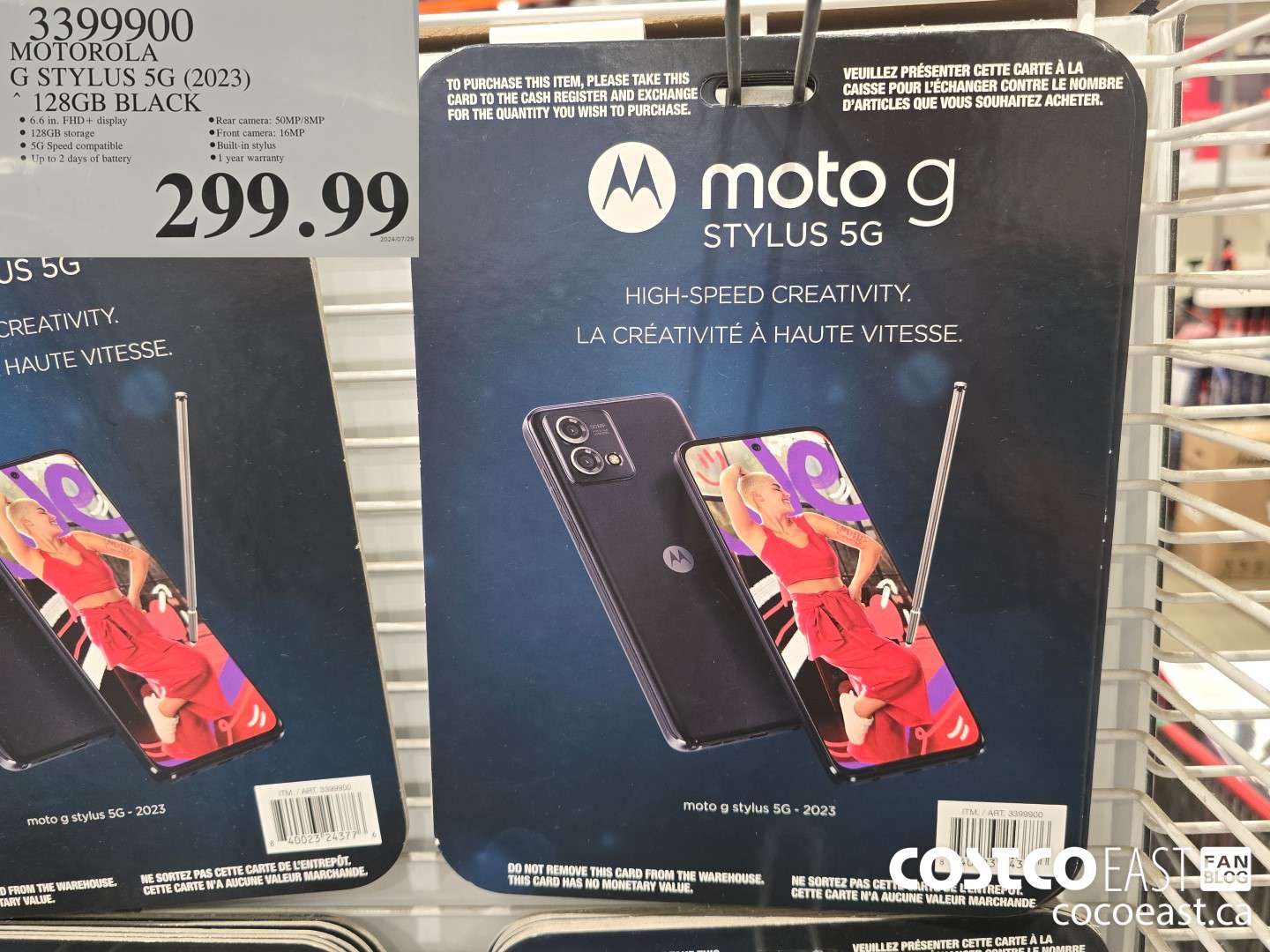 3399900 MOTOROLA G STYLUS 5G (2023) ~ 128GB BLACK $299.99