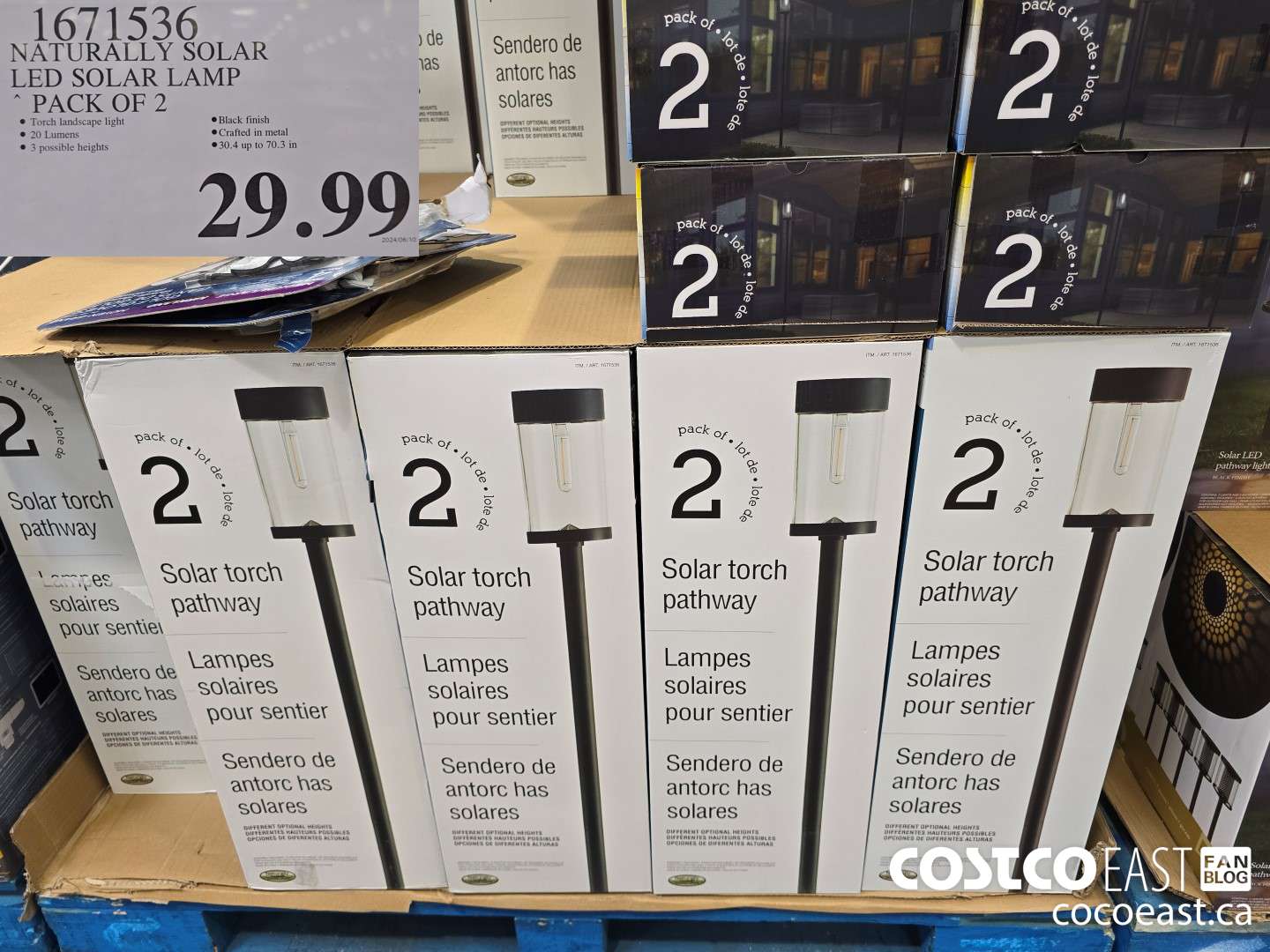 1671536 NATURAI.LY SOLAR LED SOLAR LAMP PACK OF 2 $29.99