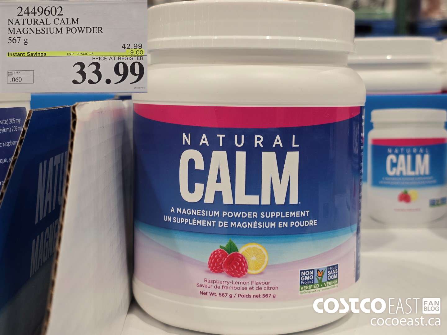 2449602 NATURAL CALM MAGNESIUM POWDER 567 G ($9.00 INSTANT SAVINGS EXPIRES ON 2024-07-28) $33.99