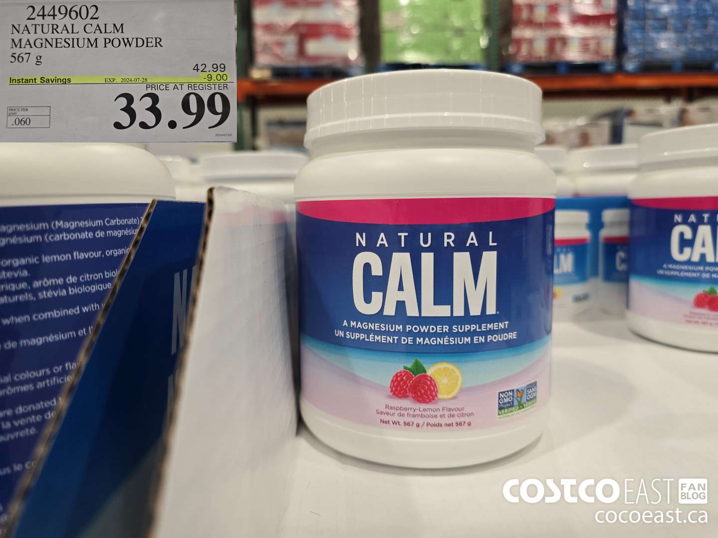 2449602 NATURAL CALM MAGNESIUM POWDER 567 G ($9.00 INSTANT SAVINGS EXPIRES ON 2024-07-28) $33.99