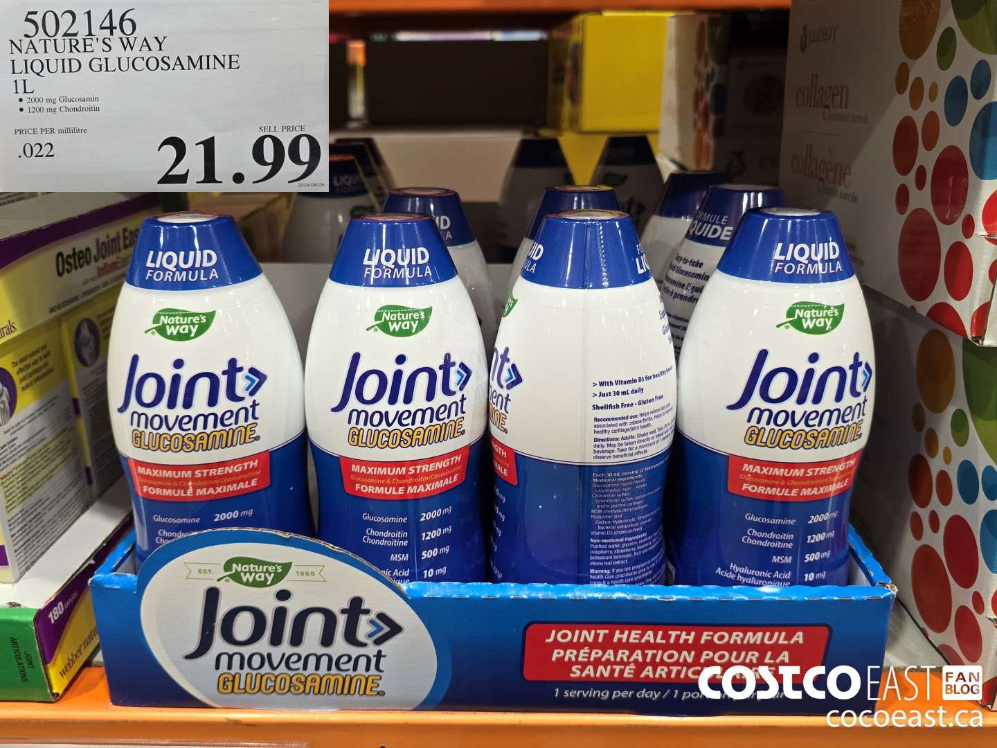 502146 NATURE'S WAY LIQUID GLUCOSAMINE 1L $21.99