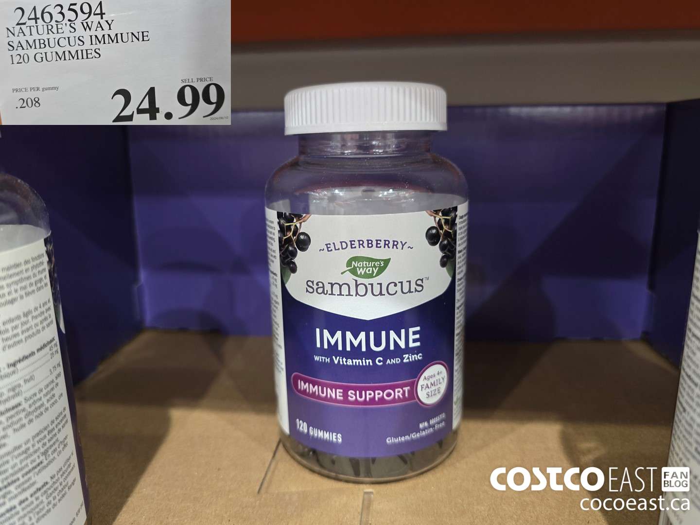 2463594 NATURE'S WAY SAMBUCUS IMMUNE 120 GUMMIES $24.99