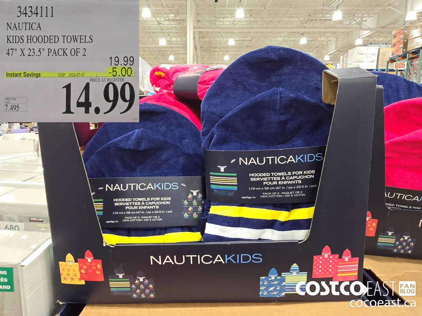 3434111 NAUTICA KIDS HOODED TOWELS 47