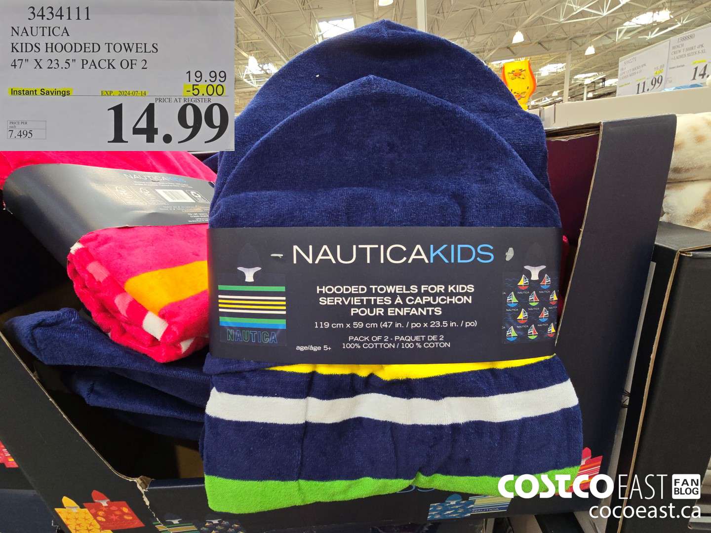 3434111 NAUTICA KIDS HOODED TOWELS 47