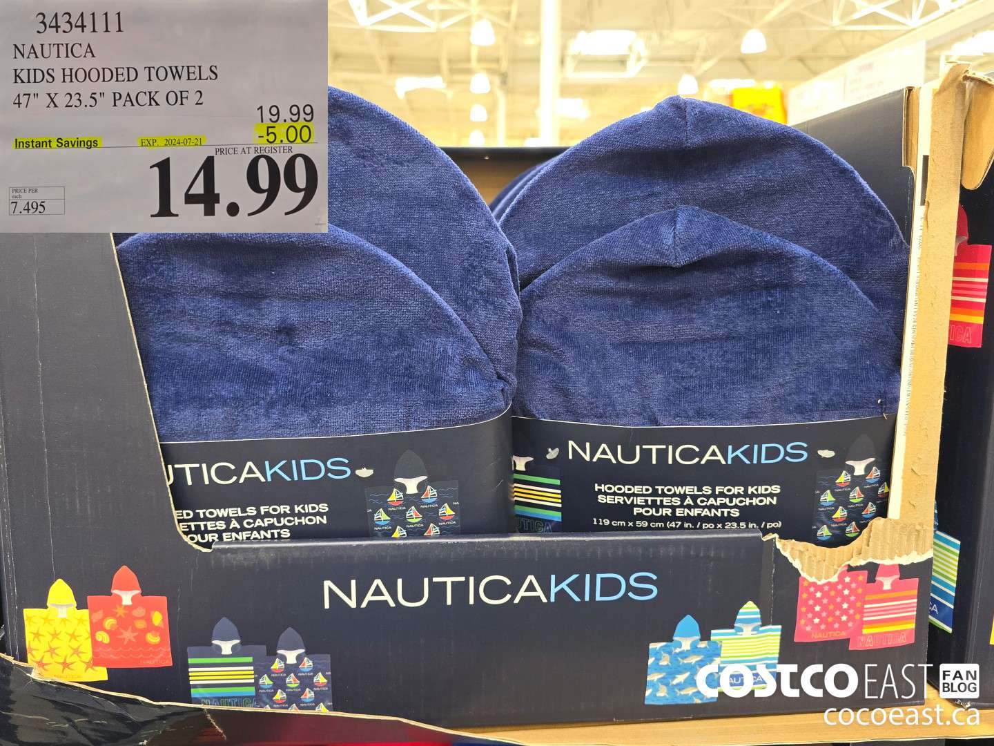 3434111 NAUTICA KIDS HOODED TOWELS 47