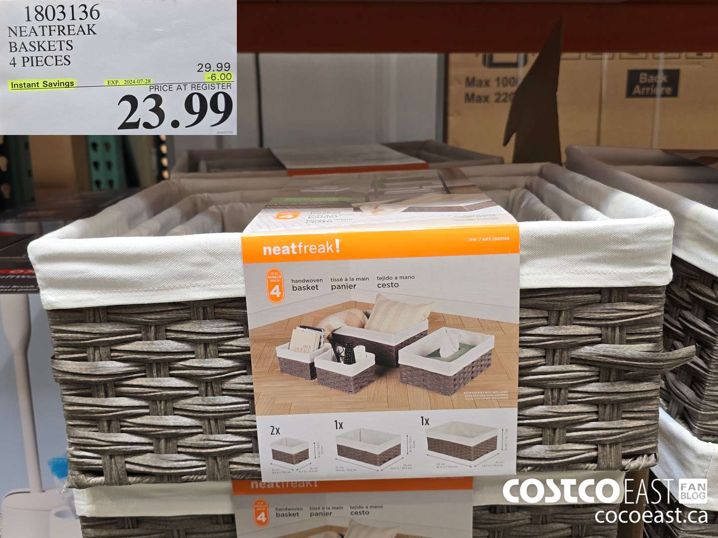 1803136 NEATFREAK BASKETS 4 PIECES ($6.00 INSTANT SAVINGS EXPIRES ON 2024-07-28) $23.99