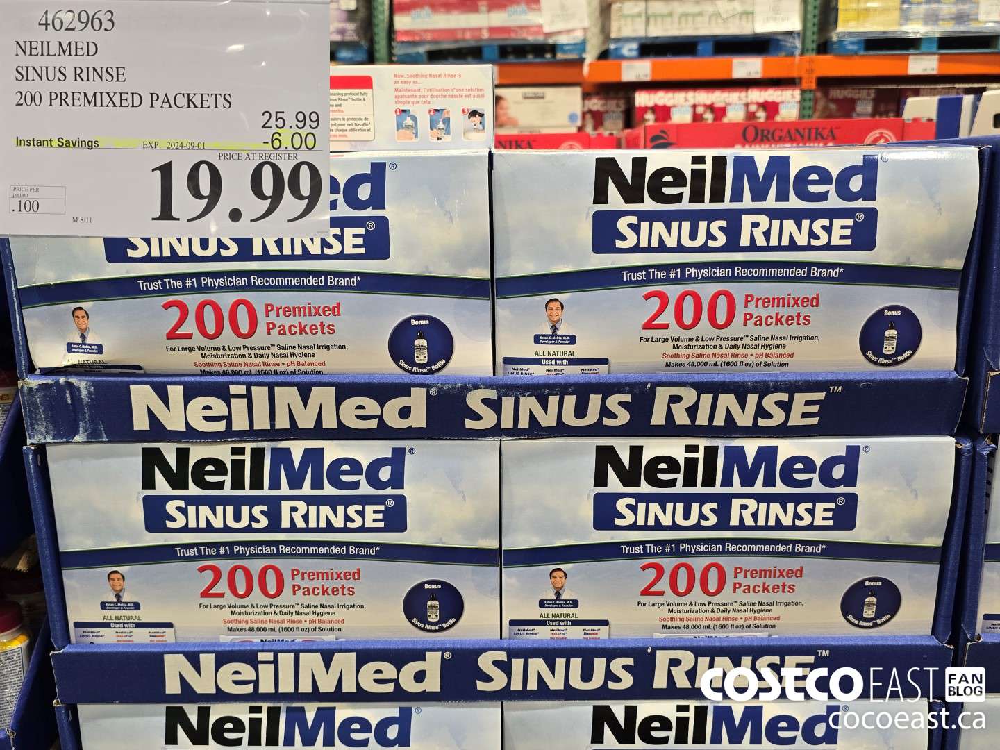 462963 NEILMED SINUS RINSE 200 PREMIXED PACKETS ($6.00 INSTANT SAVINGS EXPIRES ON 2024-09-01) $19.99
