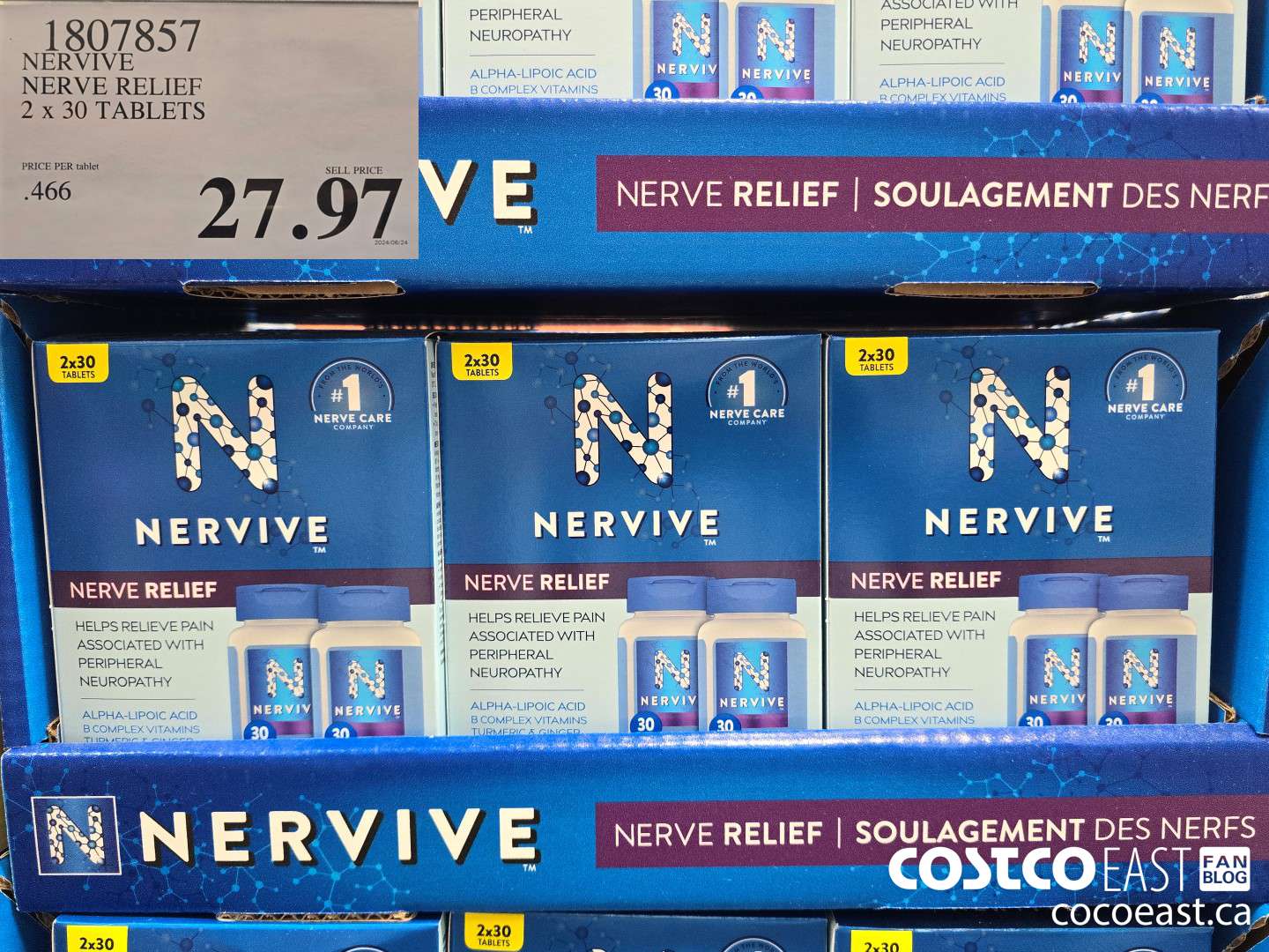 1807857 NERVIVE NERVE RELIEF 2 x 30 TABLETS $27.97