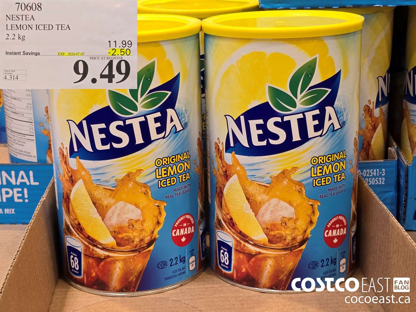70608 NESTEA LEMON ICED TEA 2.2 KG ($2.50 INSTANT SAVINGS EXPIRES ON 2024-07-07) $9.49