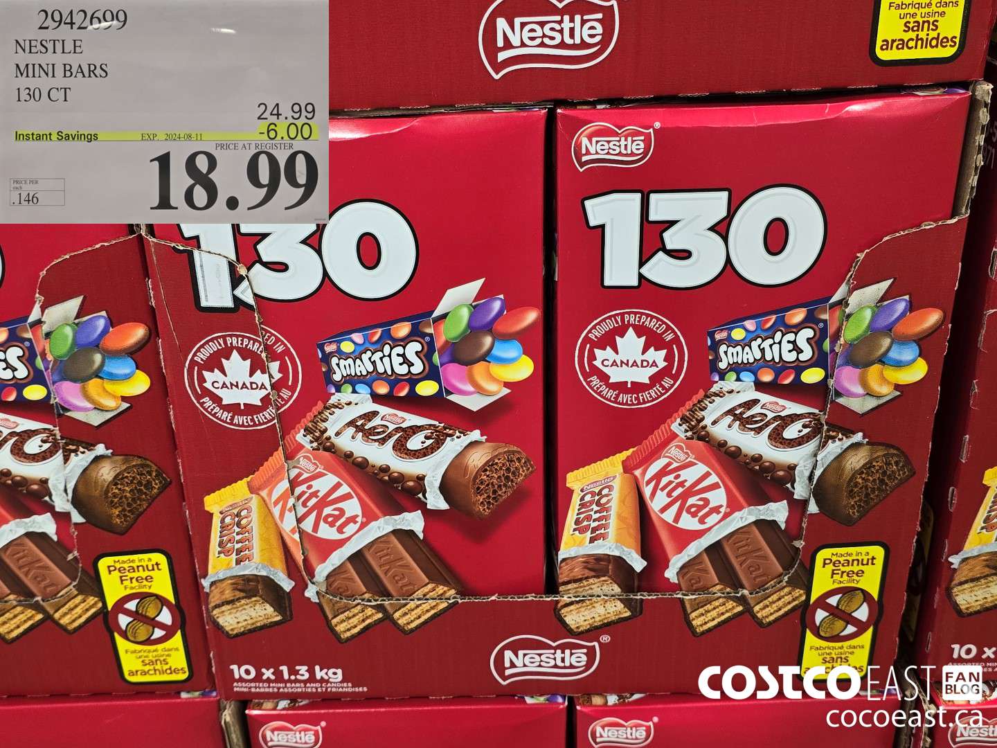 2942699 NESTLE MINI BARS 130 CT ($6.00 INSTANT SAVINGS EXPIRES ON 2024-08-11) $18.99