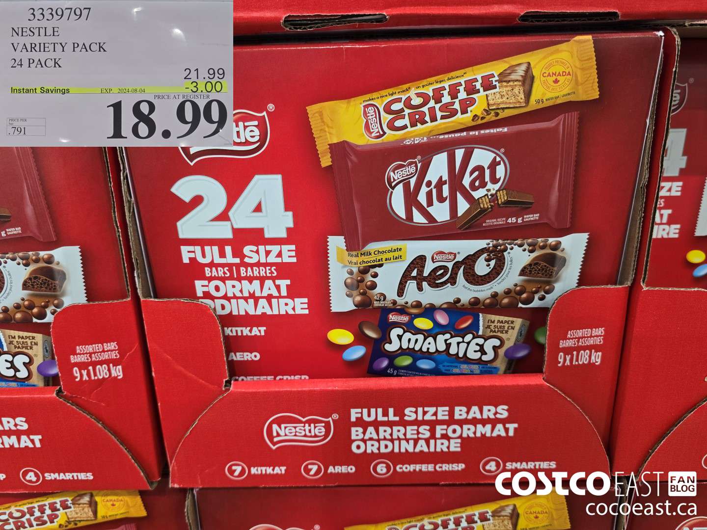 3339797 NESTLE VARIETY PACK 24 PACK ($3.00 INSTANT SAVINGS EXPIRES ON 2024-08-04) $18.99