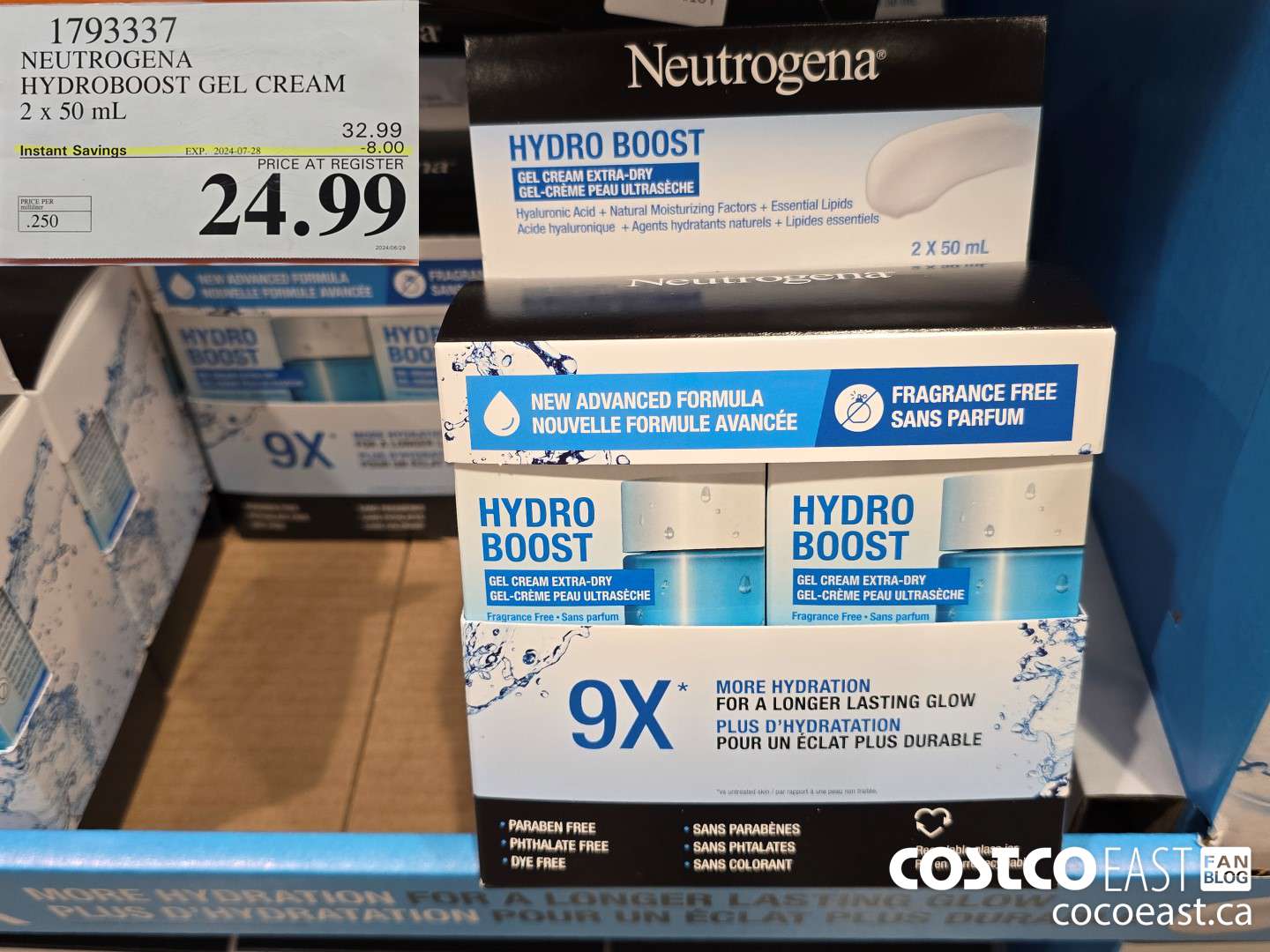 1793337 NEUTROGENA HYDROBOOST GEL CREAM 2 X 50 ML ($8.00 INSTANT SAVINGS EXPIRES ON 2024-07-28) $24.99