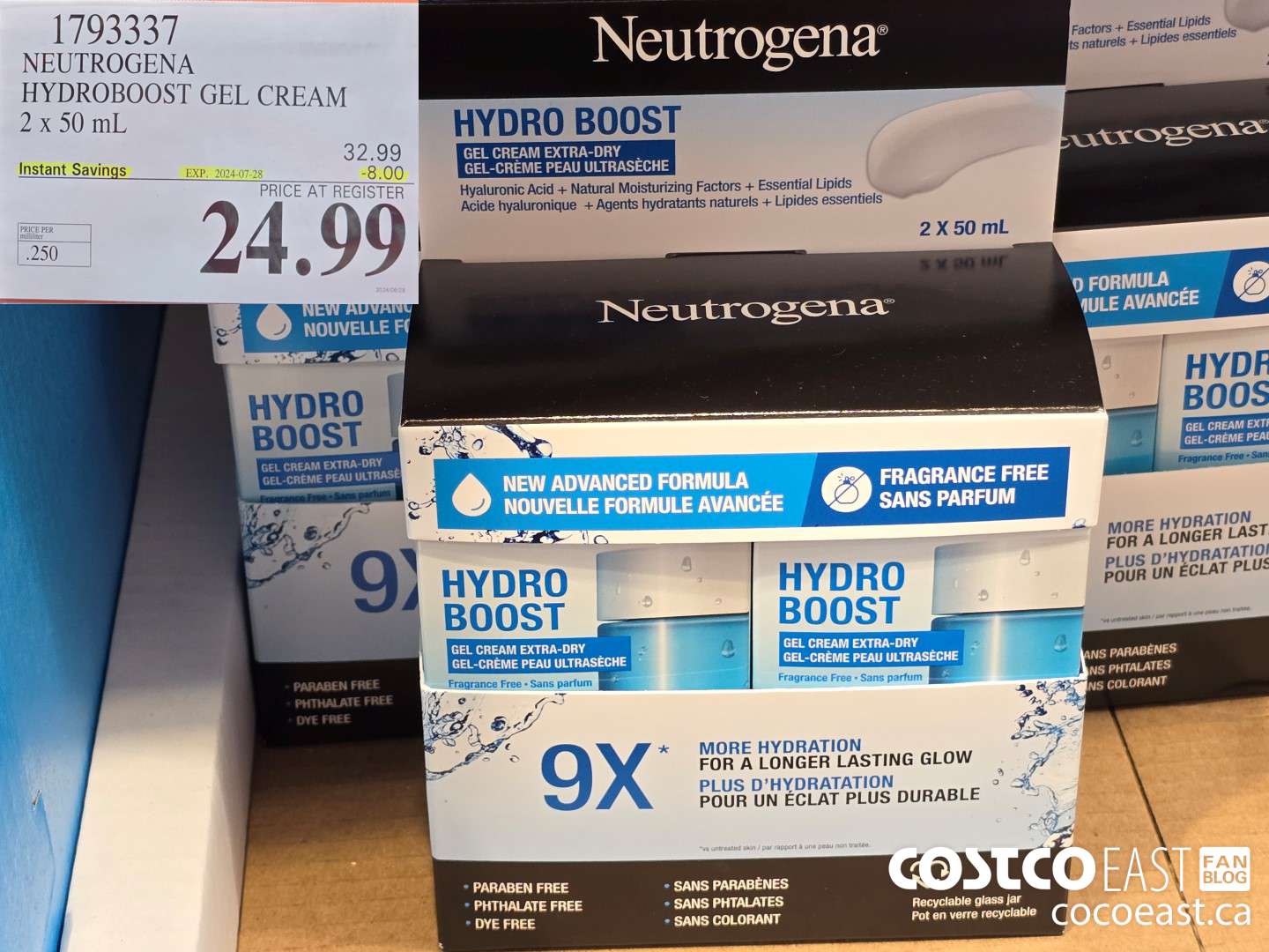 1793337 NEUTROGENA HYDROBOOST GEL CREAM 2 X 50 ML ($8.00 INSTANT SAVINGS EXPIRES ON 2024-07-28) $24.99