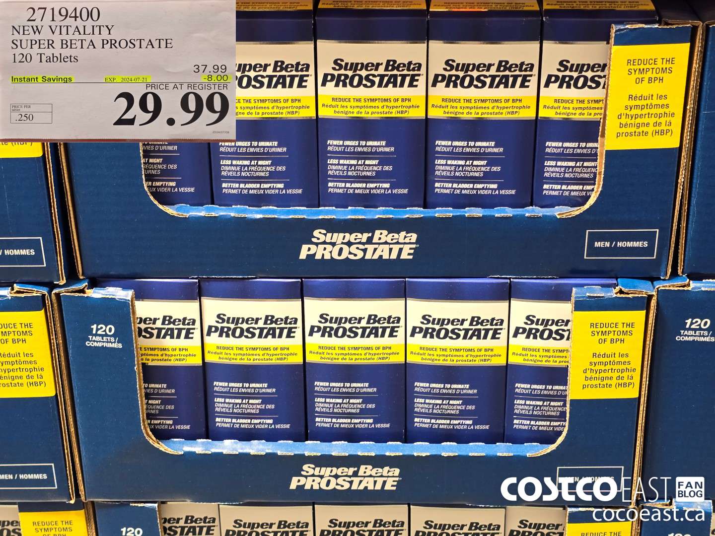 2719400 NEW VITALITY SUPER BETA PROSTATE 120 Tablets ($8.00 INSTANT SAVINGS EXPIRES ON 2024-07-21) $29.99