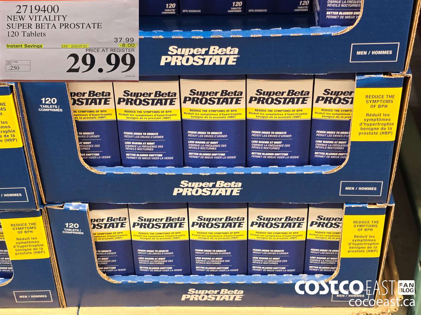 2719400 NEW VITALITY SUPER BETA PROSTATE 120 Tablets ($8.00 INSTANT SAVINGS EXPIRES ON 2024-07-21) $29.99