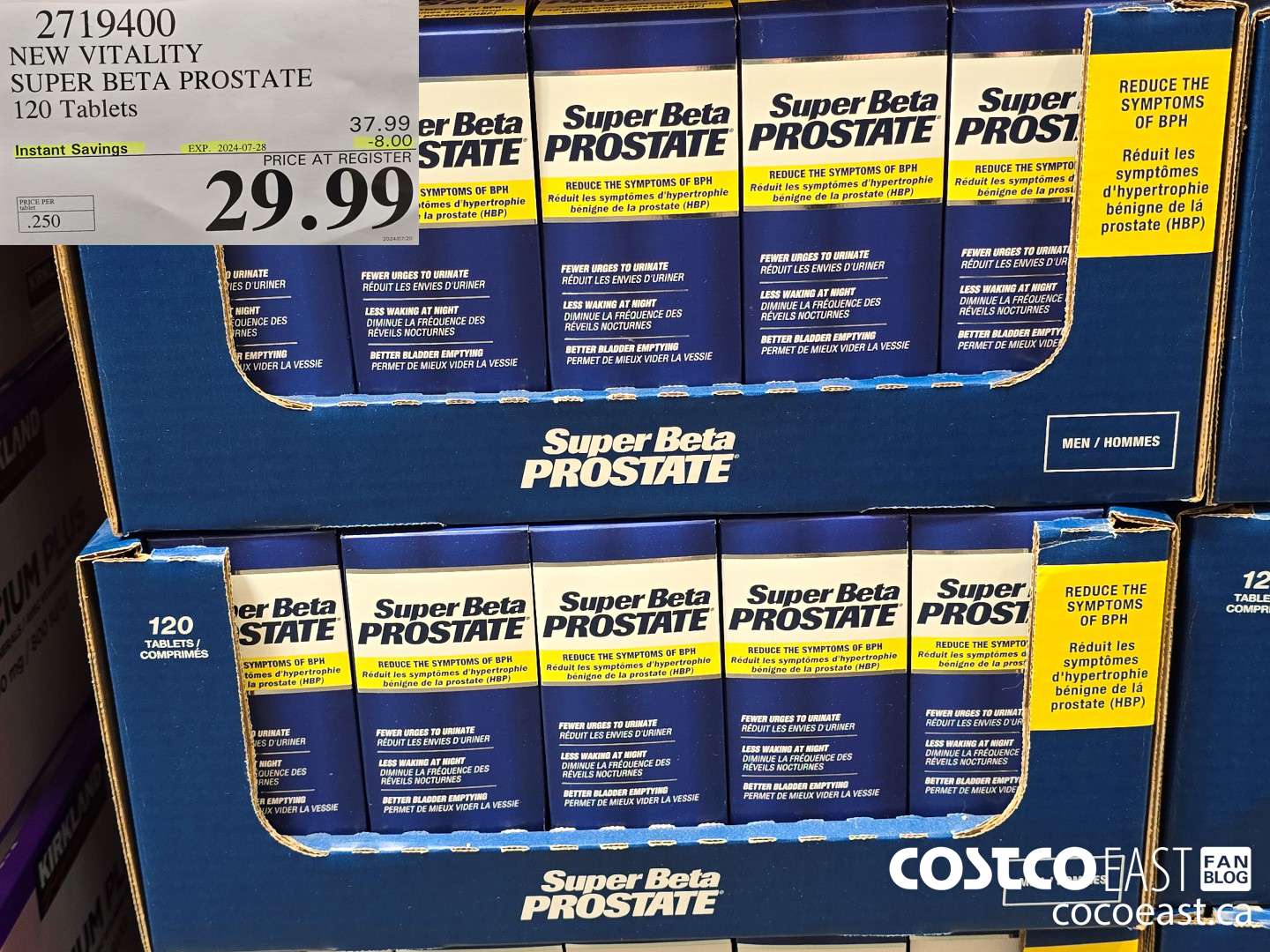 2719400 NEW VITALITY SUPER BETA PROSTATE 120 Tablets ($8.00 INSTANT SAVINGS EXPIRES ON 2024-07-28) $29.99