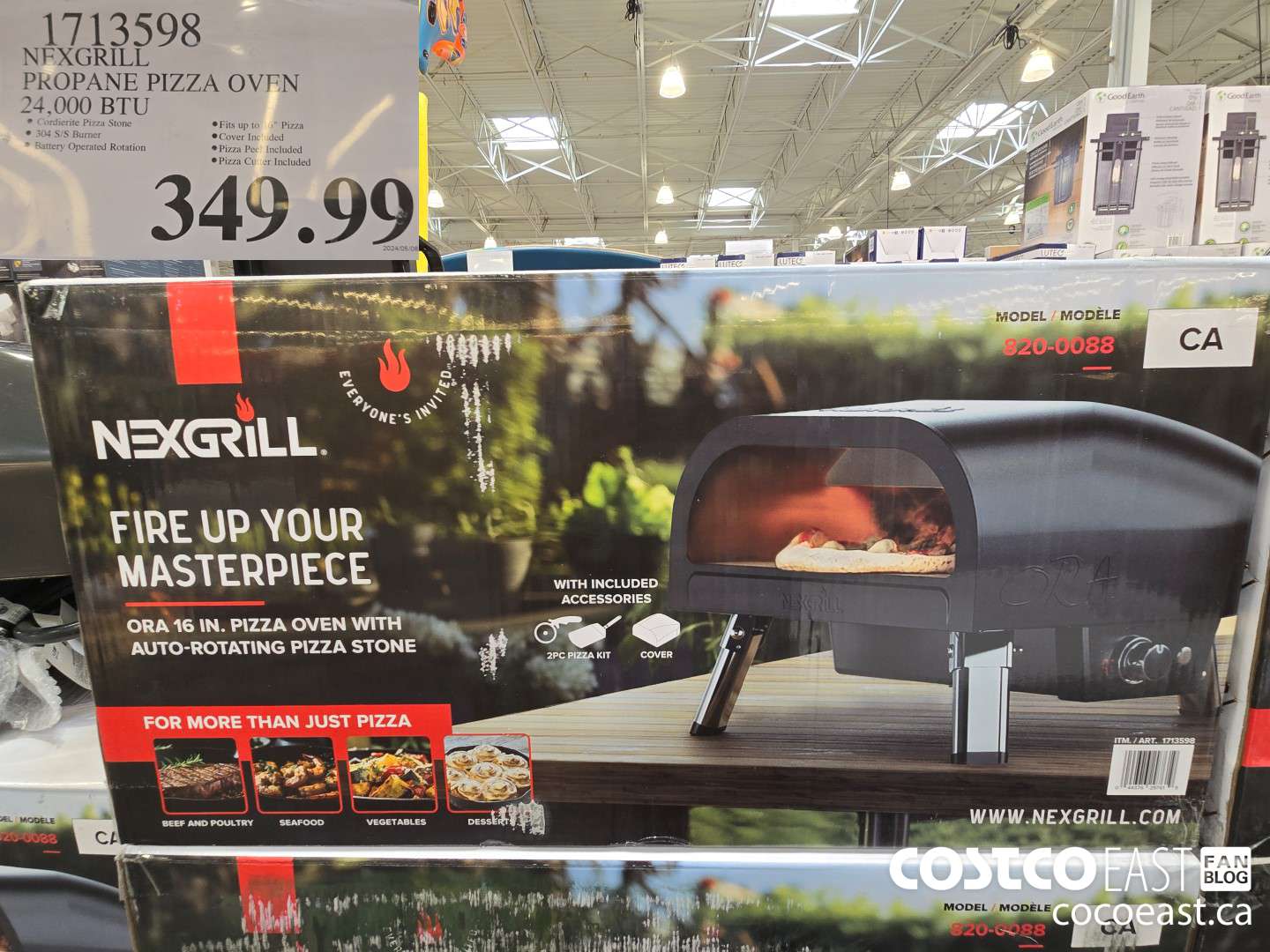 1713598 NEXGRILL PROPANE PIZZA OVEN 24,000 BTU $349.99