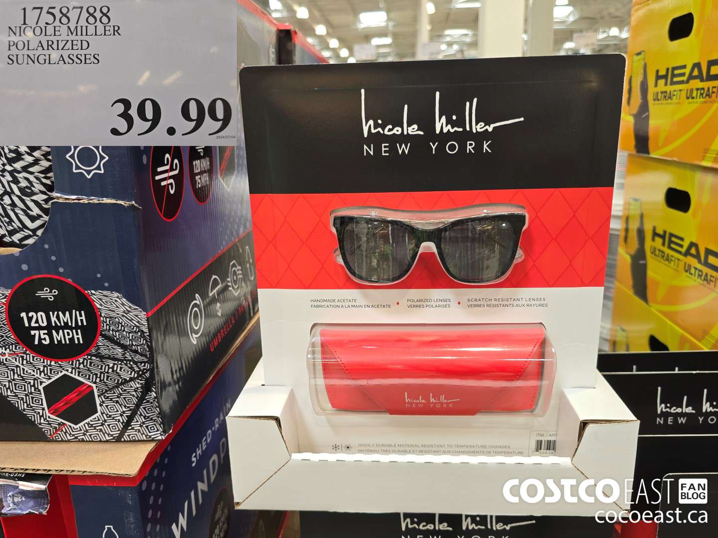 1758788 NICOLE MILLER POLARIZED SUNGLASSES $39.99