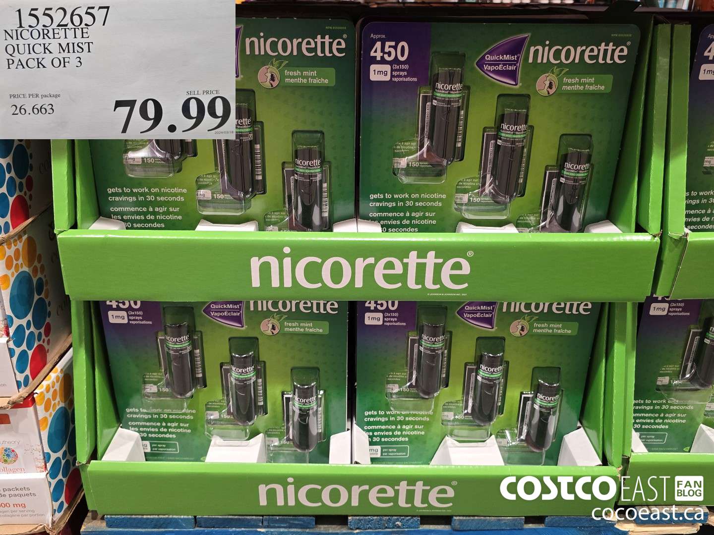 1552657 NICORETTE QUICK MIST PACK OF 3 $79.99