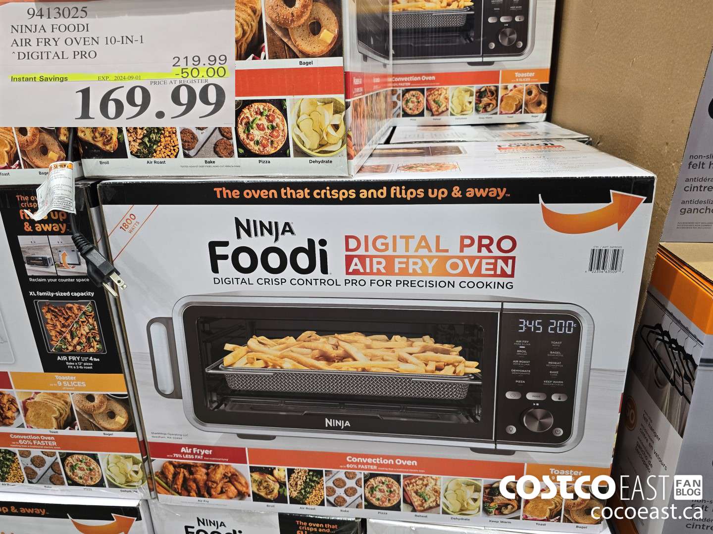 9413025 NINJA FOODI AIR FRY OVEN 10-IN-1 DIGITAL PRO ($50.00 INSTANT SAVINGS EXPIRES ON 2024-09-01) $169.99