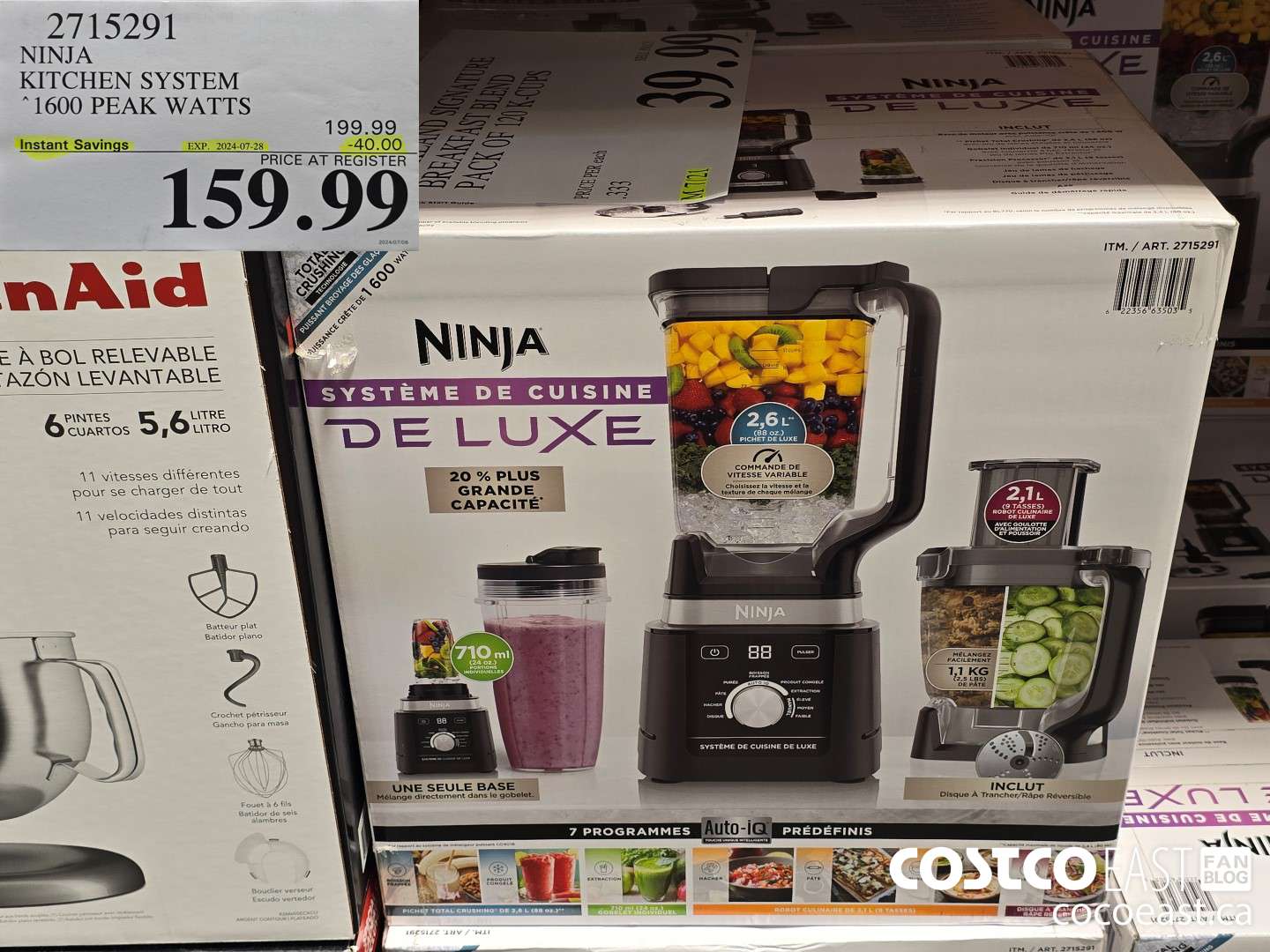 2715291 NINJA ~ KITCHEN SYSTEM 1600 PEAK WATTS ($40.00 INSTANT SAVINGS EXPIRES ON 2024-07-28) $159.99