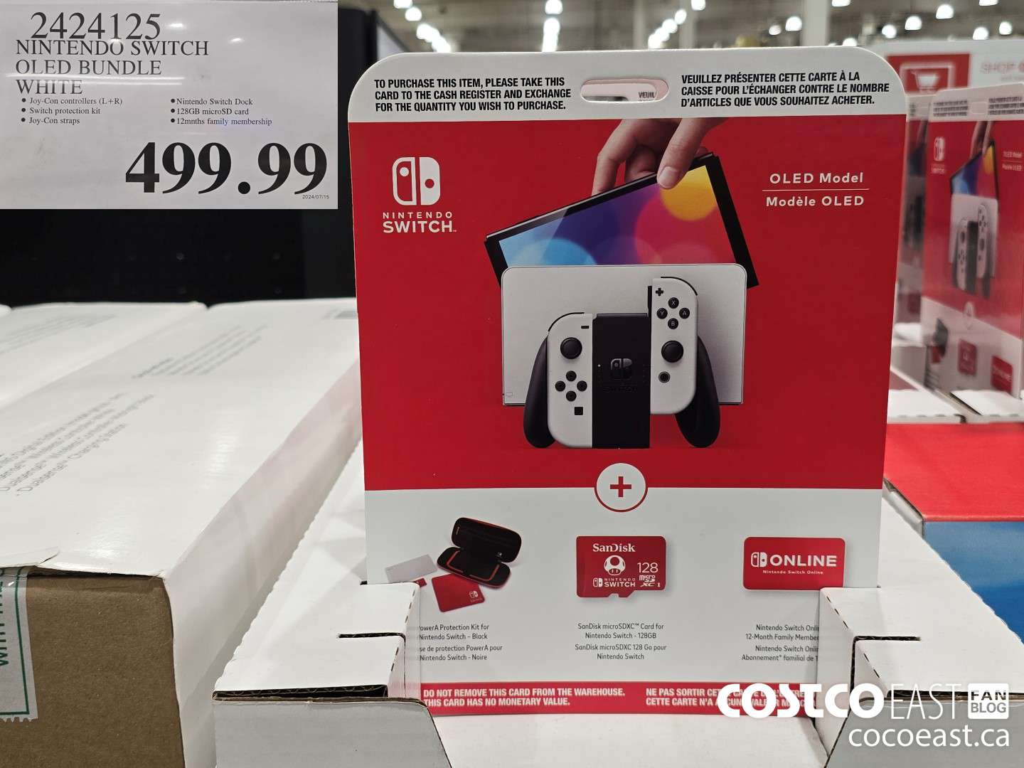 2424125 NINTENDO SWITCH OLED BUNDLE WHITE $499.99
