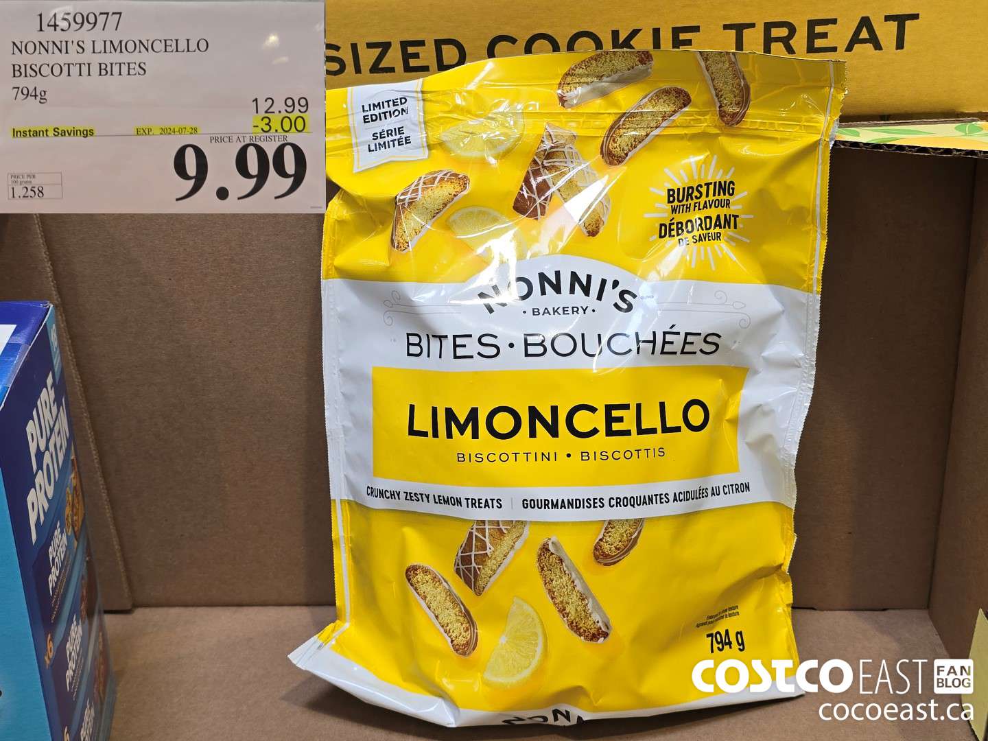 1459977 NONNI'S LIMONCELLO BISCOTTI BITES 794G ($3.00 INSTANT SAVINGS EXPIRES ON 2023-07-28) $9.99