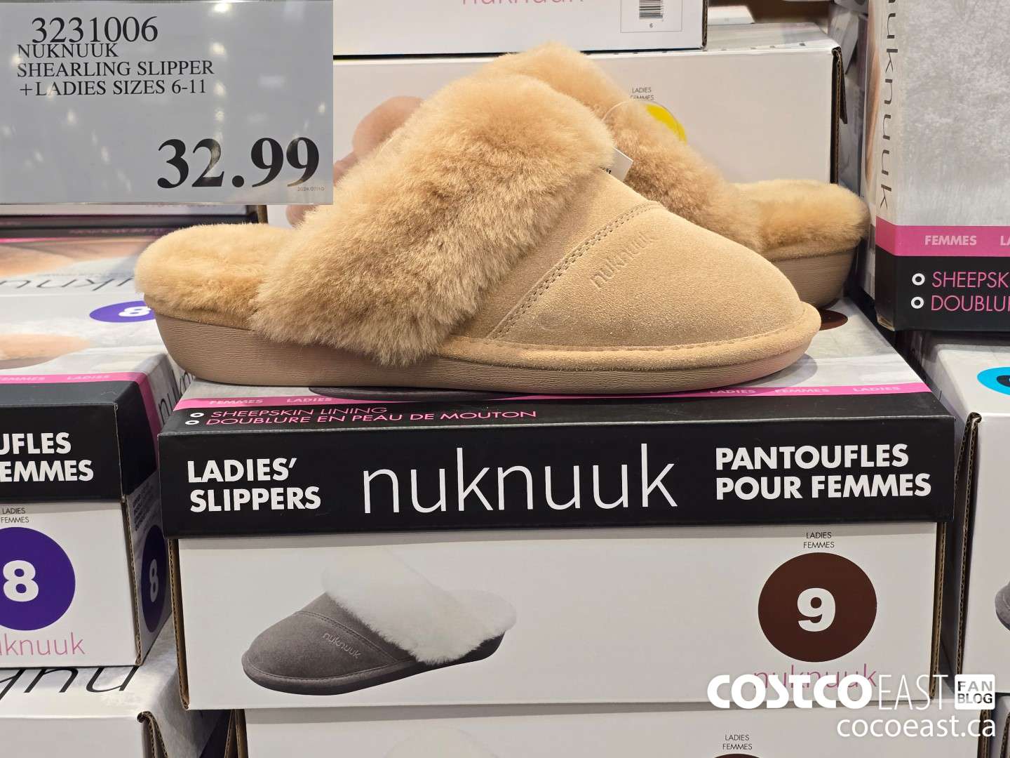 3231006 NUKNUUK SHEARLING SLIPPER + LADIES SIZES 6-11 $32.99