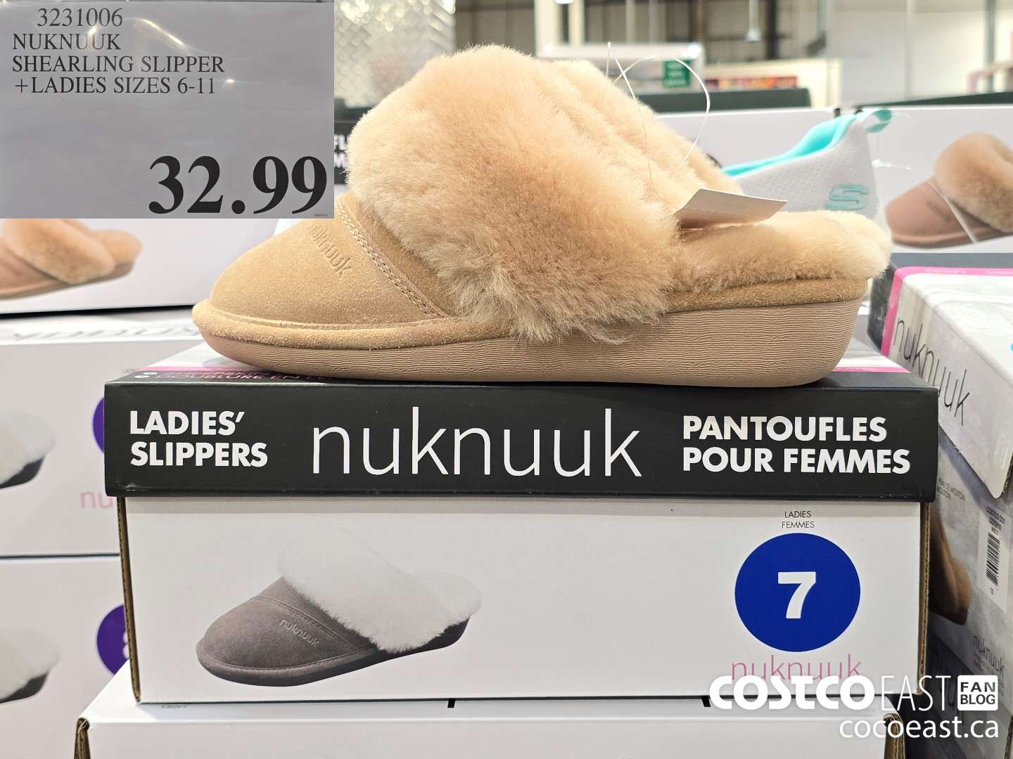 3231006 NUKNUUK SHEARLING SLIPPER + LADIES SIZES 6-11 $32.99